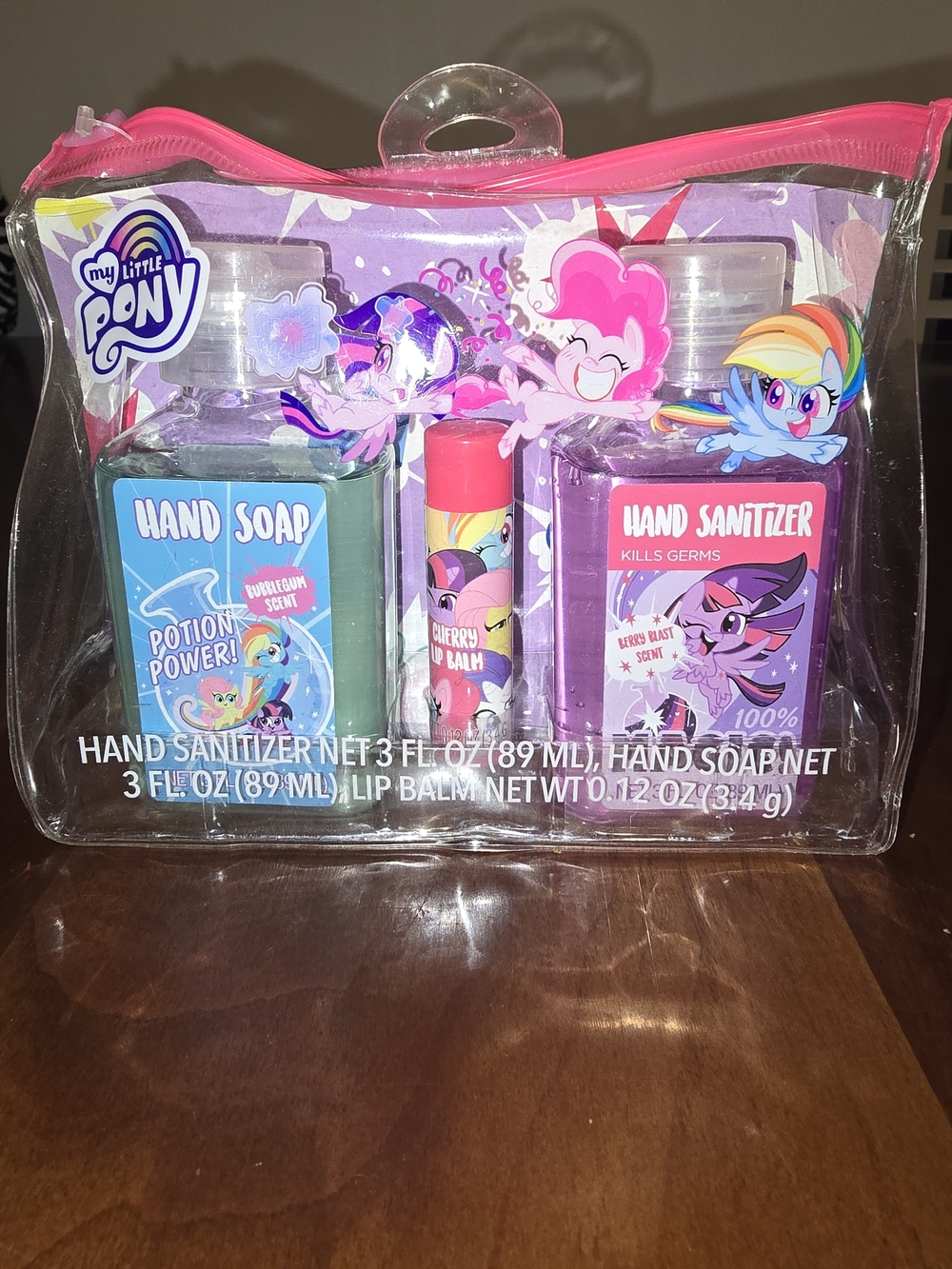 My Little Pony Hand Soap, Hand Sanitizer & Lip Balm Set - Pink/Blue